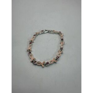 Avon Pink Ribbon Bracelet with Rhinestones – Breast Cancer Awareness Jewelry